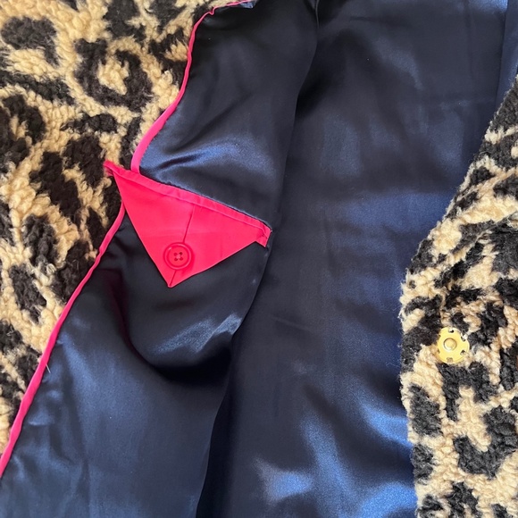 J.Crew Leopard Faux Fur Teddy Coat XS | Sherpa Jacket | Chic Winter Staple EUC - Picture 5 of 9
